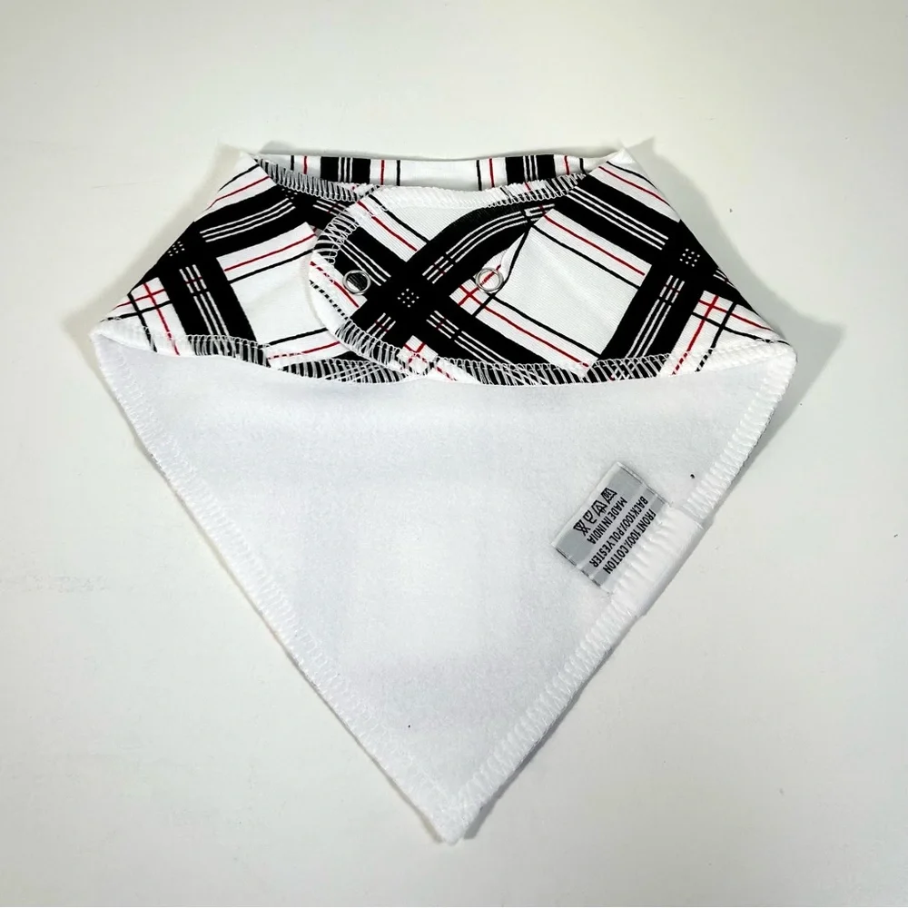FARNOD Baby Bandana Drool Bibs 4‎ Pack Sailboats Plaid Blue Pattern Triangle